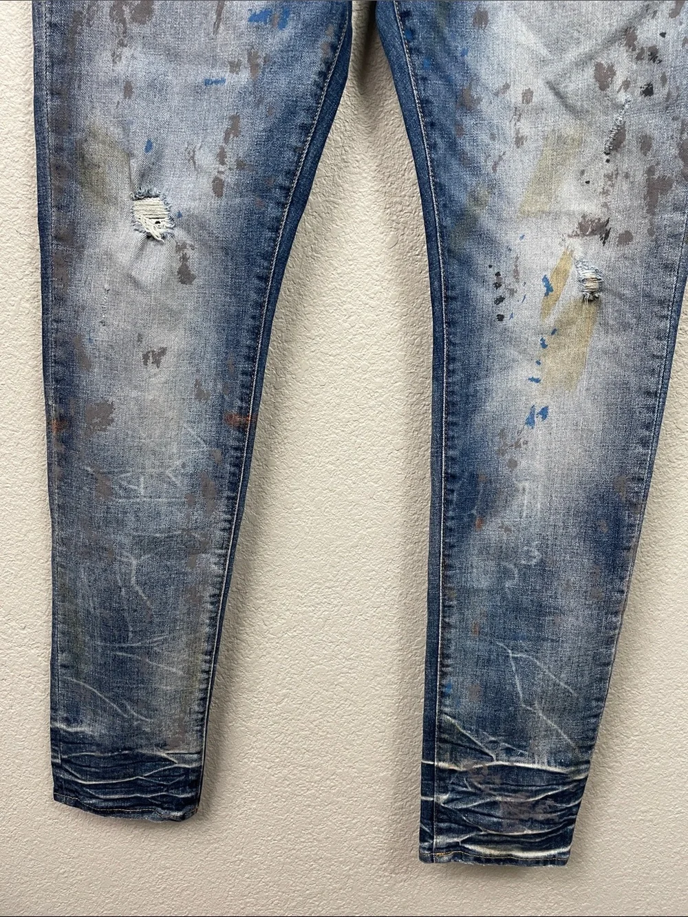 New PRPS Cayenne Freeboard Jeans Painter Wash Splatter Sz 36